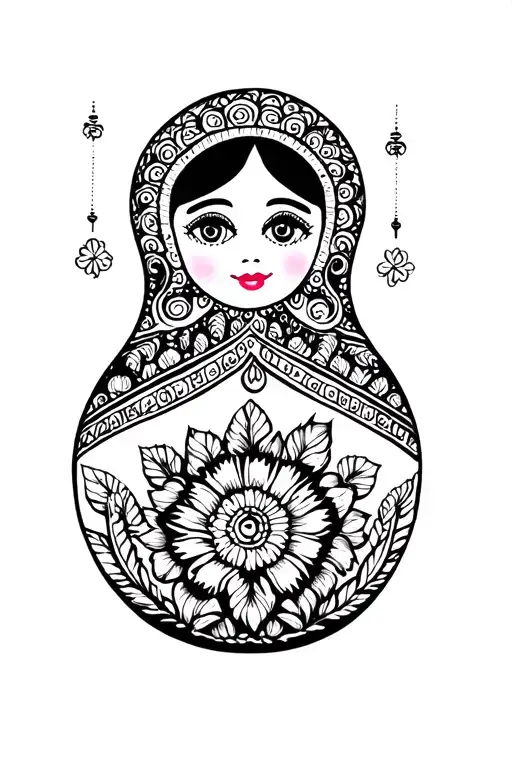 russian doll tattoo design idea