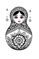 russian doll tattoo design idea
