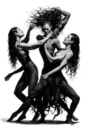 dancers to a discordant system meshuggah tattoo design idea