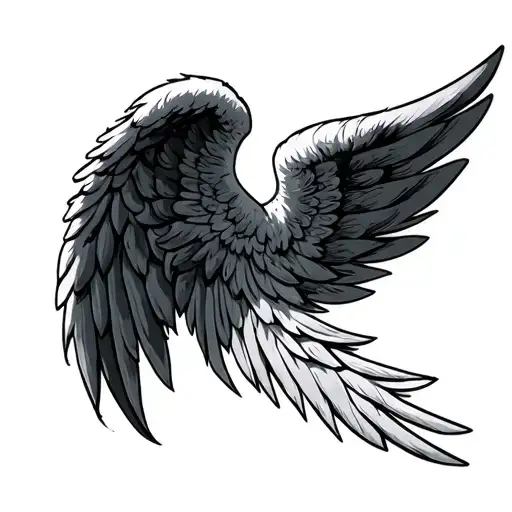 Angel Wing Cross Coptic tattoo design idea