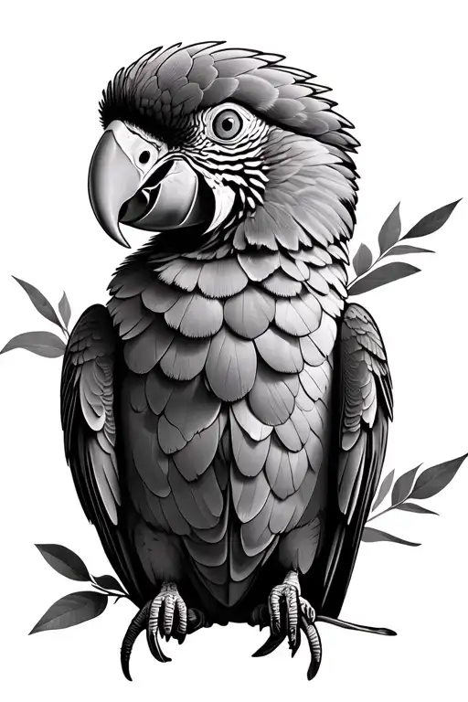 Parrot tattoo design idea