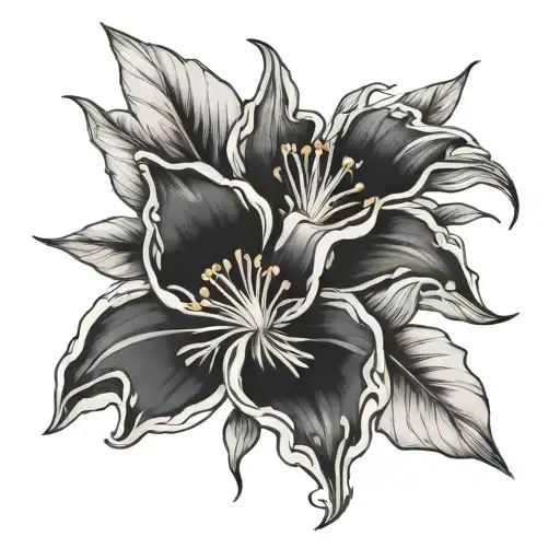 Cherokee flowers blooming tattoo design idea