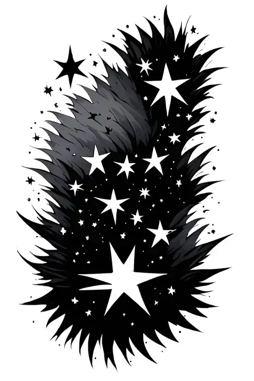 star cluster tattoo design idea