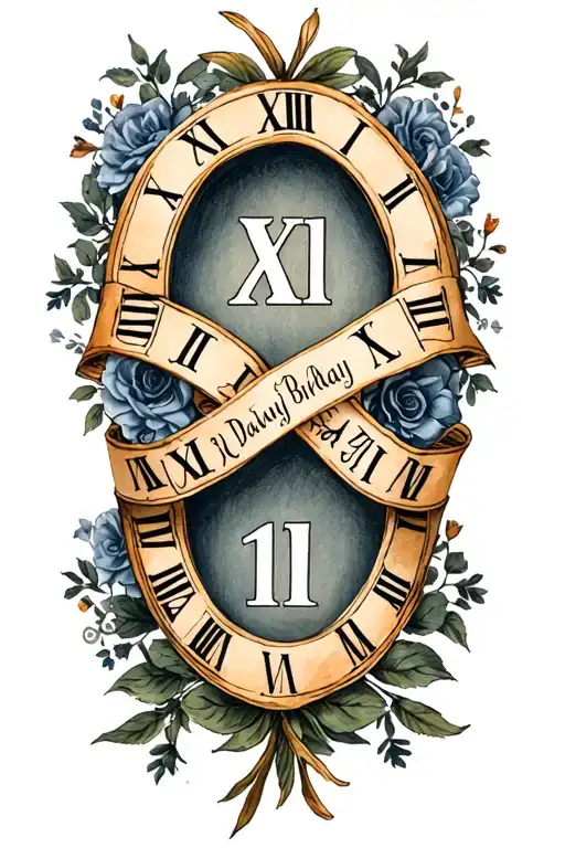 roman numerals for my daughters birthday date tattoo design idea