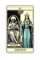 tarot cards death the high priestess and the empress tattoo design idea