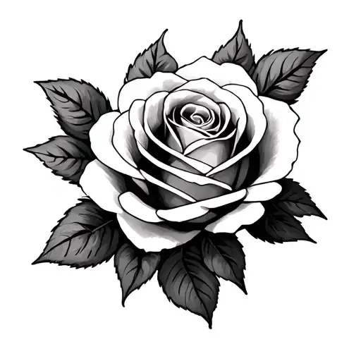 Tatum with Rose flower tattoo design idea