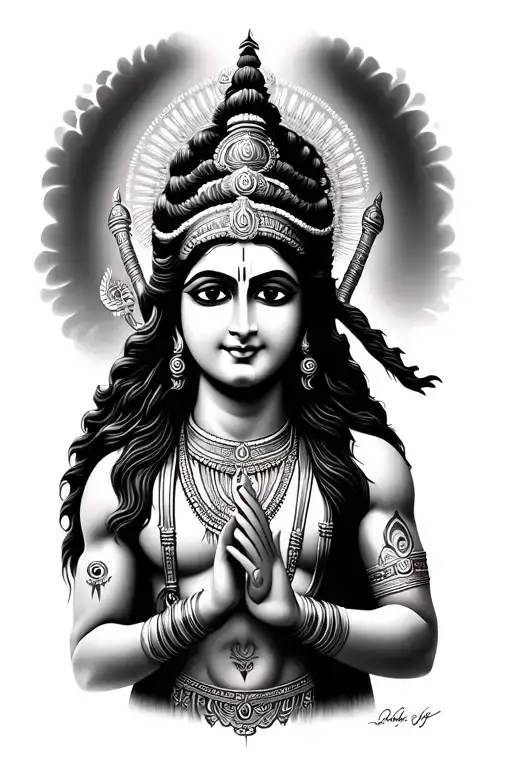 Shiva Krishna 10 Avatar tattoo design idea