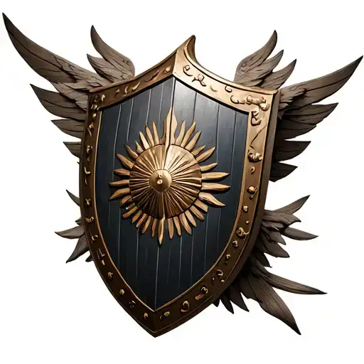 Roman shield tattoo design idea