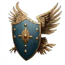 Roman shield tattoo design idea