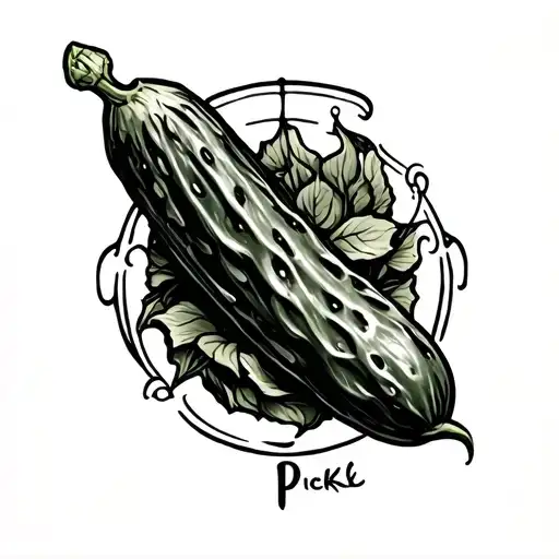 Pickle tattoo design idea