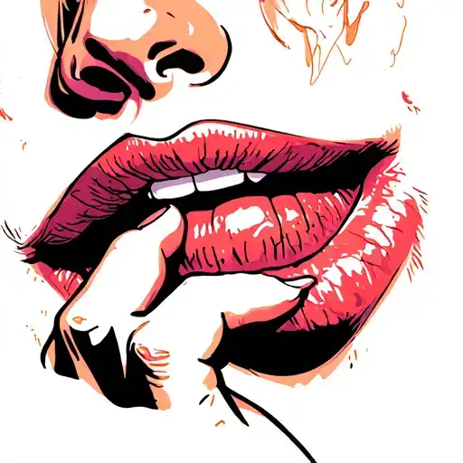 be quiet finger over lips tattoo design idea