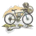 POST SLUDGE METAL WILD CROSS COUNTRY MOUNTAIN BICYCLE MOUNTAINS RIVER SPANIEL BRETON CONCERTS FESTIVAL MUSIC BEACH tattoo design idea