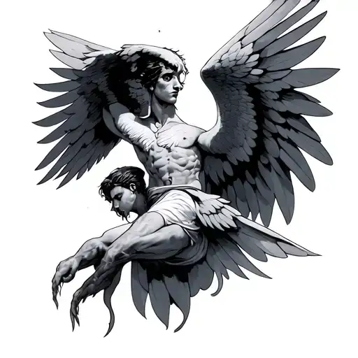 Icarus tattoo design idea