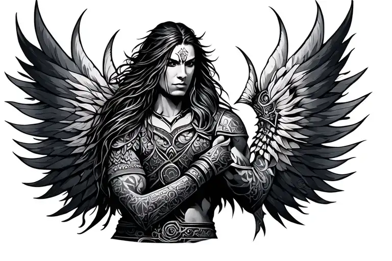 warrior spirit tattoo design idea