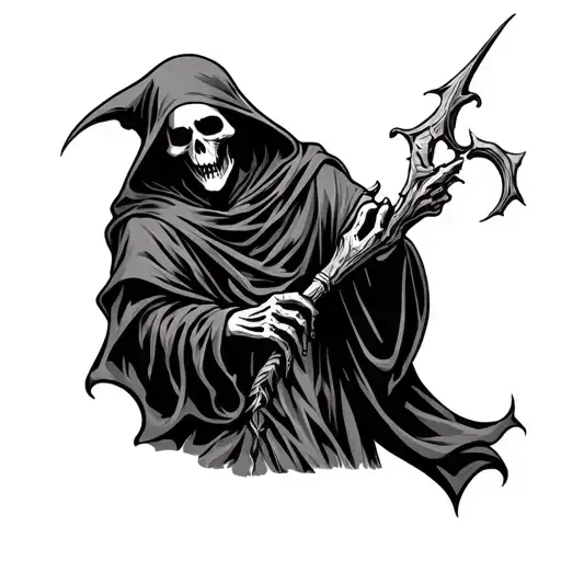 grim reaper death seal tattoo design idea