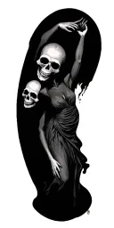 dance macabre tattoo design idea