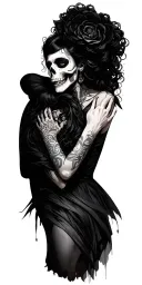 dance macabre tattoo design idea