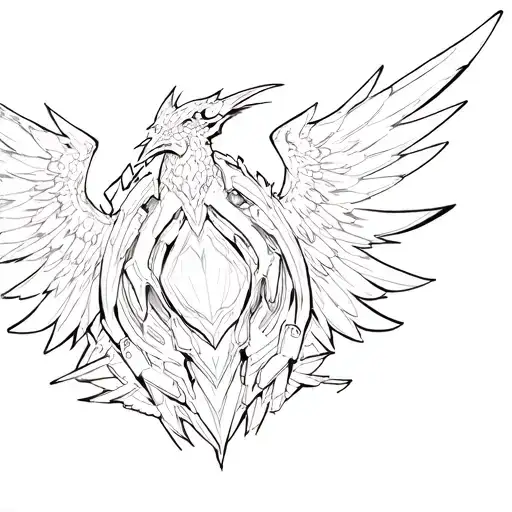 Beyblade X Crimson Garuda tattoo design idea