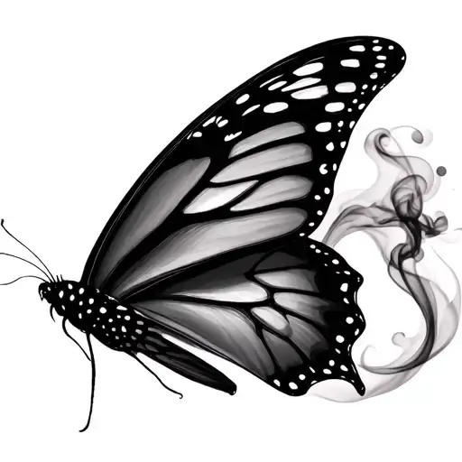 fading smoke butterfly tattoo design inspired tattoo incorporating elements tattoo design idea