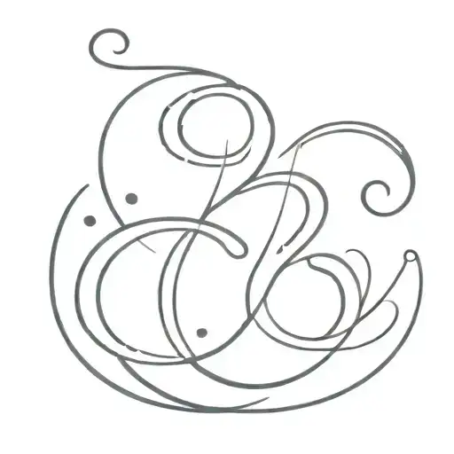 delicate ampersand symbol tattoo design idea