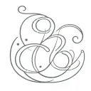 delicate ampersand symbol tattoo design idea