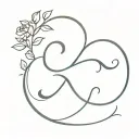 delicate ampersand symbol tattoo design idea
