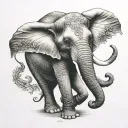thai Elephant tattoo design idea