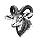 The protective ram of a Capricorn of a Gemini and a Sagittarius tattoo design idea