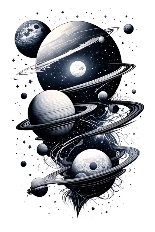 astronomy tattoo design idea