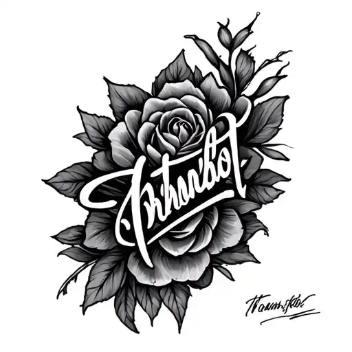 signature incorporated into the design tattoo design idea