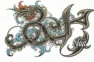 Yuvu Calligraphy signature tattoo design idea