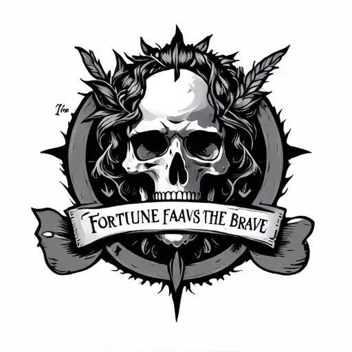 Fortune Favours The Brave tattoo design idea