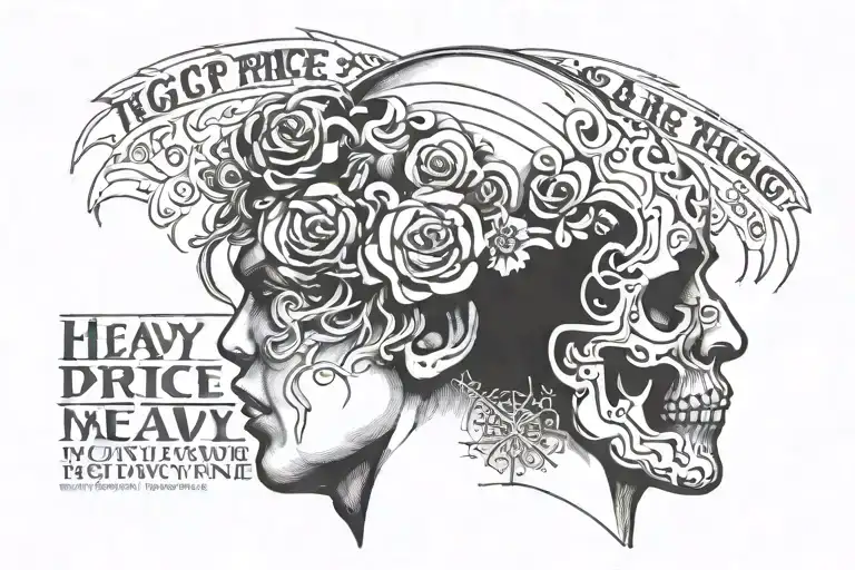quote that says "i got a price tag on this heavy head of mine" tattoo design idea
