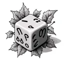 ivy D20 dice tattoo design idea