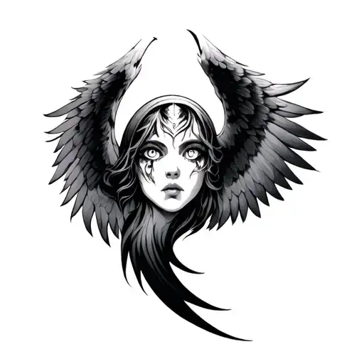 seraphim wings with a lot of eyes and mic tattoo combination tattoo design tattoo design idea