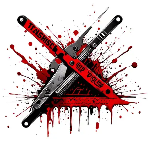 guillotine tattoo design idea