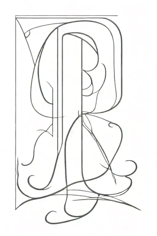 letter i, m and d tattoo design idea