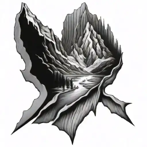 glacier tattoo design idea
