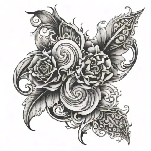 duality energy tattoo design idea