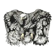 eagle flying tattoo design idea