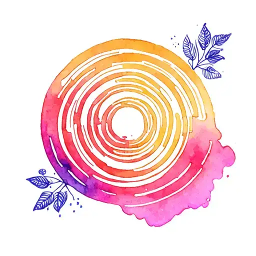 labyrinth tattoo design idea