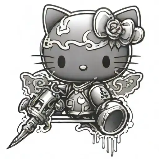 hello kitty y2k tattoo design idea