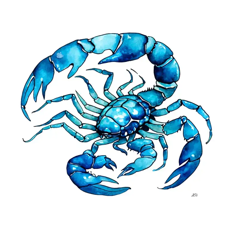 The style should feel elegant, meaningful, and ethereal. scorpion tattoo design idea