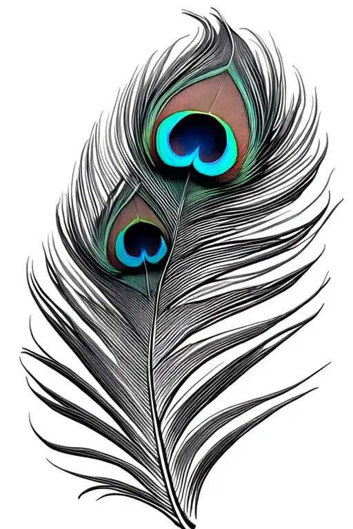 peacock feather tattoo design idea