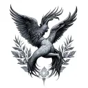 Virgo And Aquarius tattoo design idea