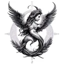 Virgo And Aquarius tattoo design idea