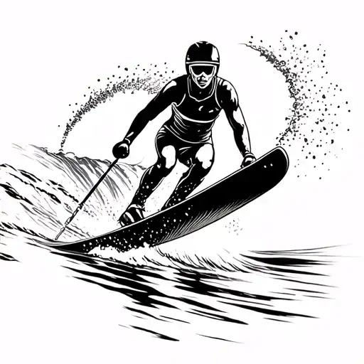 avid waterskier, slalom, and love the water. I’m picturing a wave or ski spray tattoo design idea
