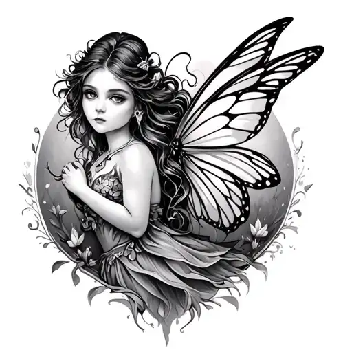 Fairy tattoo design idea