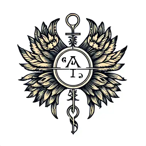 a Gemini zodiac symbol tattoo design idea