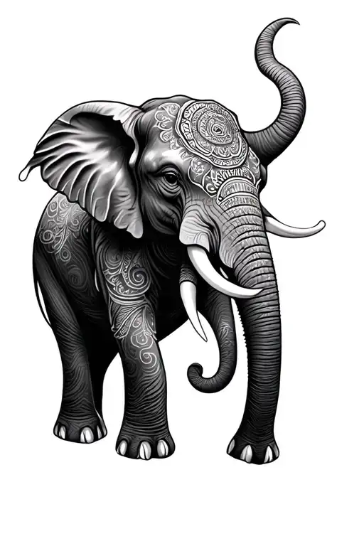elephant mandala tattoo design combining elements tattoo design idea